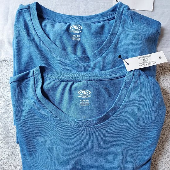 2 Moisture Wicking Crew Neck Short Sleeve Tees - Picture 1 of 3